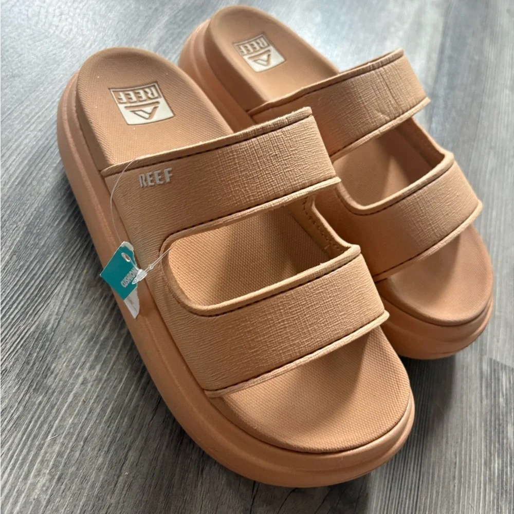 Reef Double-Strap Platform Slide Sandals